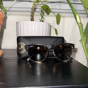 Ray-Ban Black and Gold Sunglasses